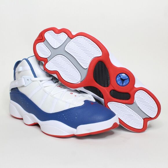 Jordan Men's White and Blue Sneakers - Picture 8 of 8
